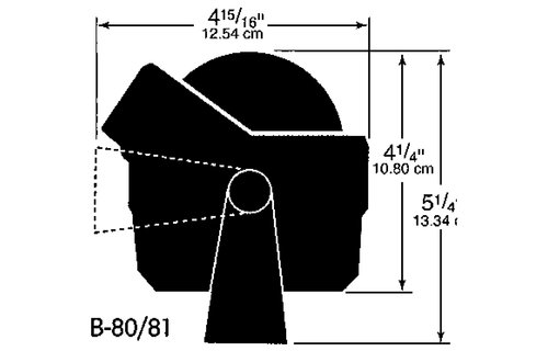 Ritchie Kompas model Voyager B-80  12V  beugelkompas  roos Ø76 2mm / 5º  zwart