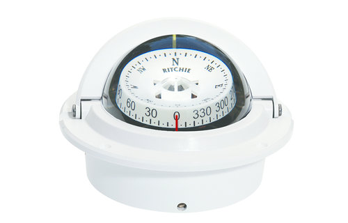 Ritchie Kompas model Voyager F-83W  12V  inbouwkompas  roos Ø76 2mm / 5º  wit