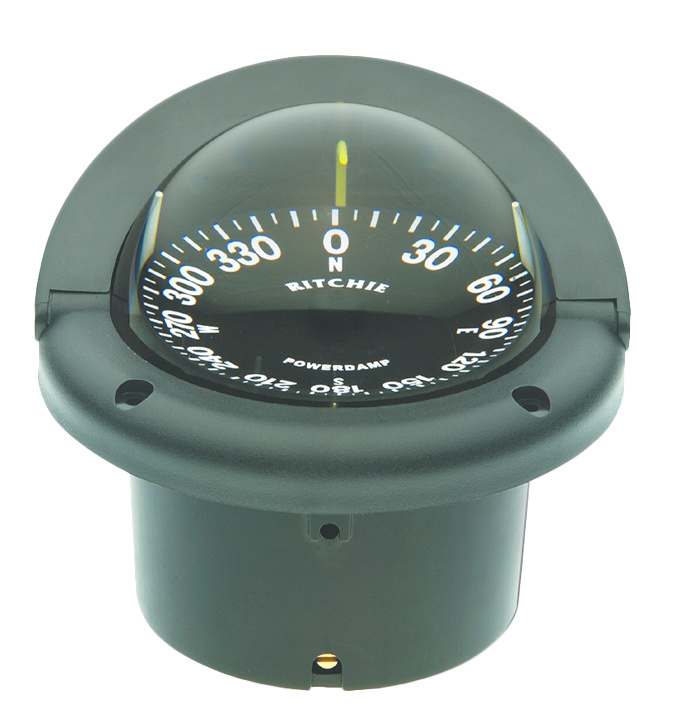 Ritchie Kompas model Helmsman HF-742 12V inbouwkompas roos Ø95mm / 5º zwart