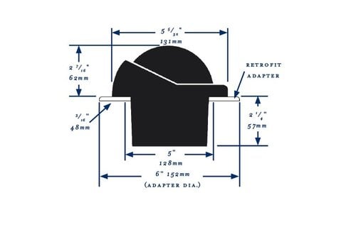 Ritchie Kompas model Helmsman HF-743 12V inbouwkompas roos Ø95mm / 5º zwart