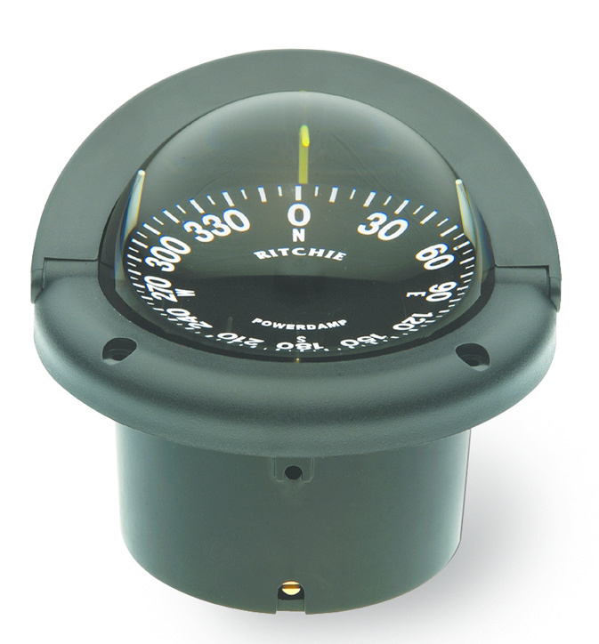 Ritchie Kompas model Helmsman HF-743 12V inbouwkompas roos Ø95mm / 5º zwart