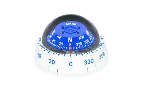Ritchie Kompas model Kayaker XP-99W  opbouwkompas  roos Ø76 2mm / 5º wit