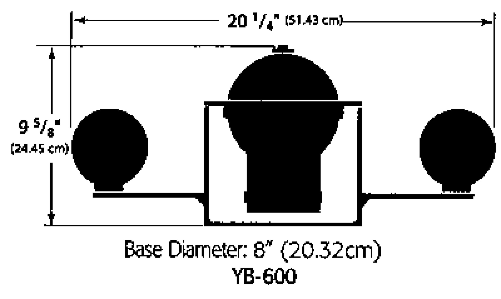 Ritchie kompas model Globemaster YB-600  12/24/32V  opbouwkompas  roos Ø152 4mm / 2 of 5º  zwart