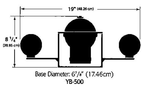 Ritchie kompas model Globemaster YB-600  12/24/32V  opbouwkompas  roos Ø152 4mm / 2 of 5º  zwart