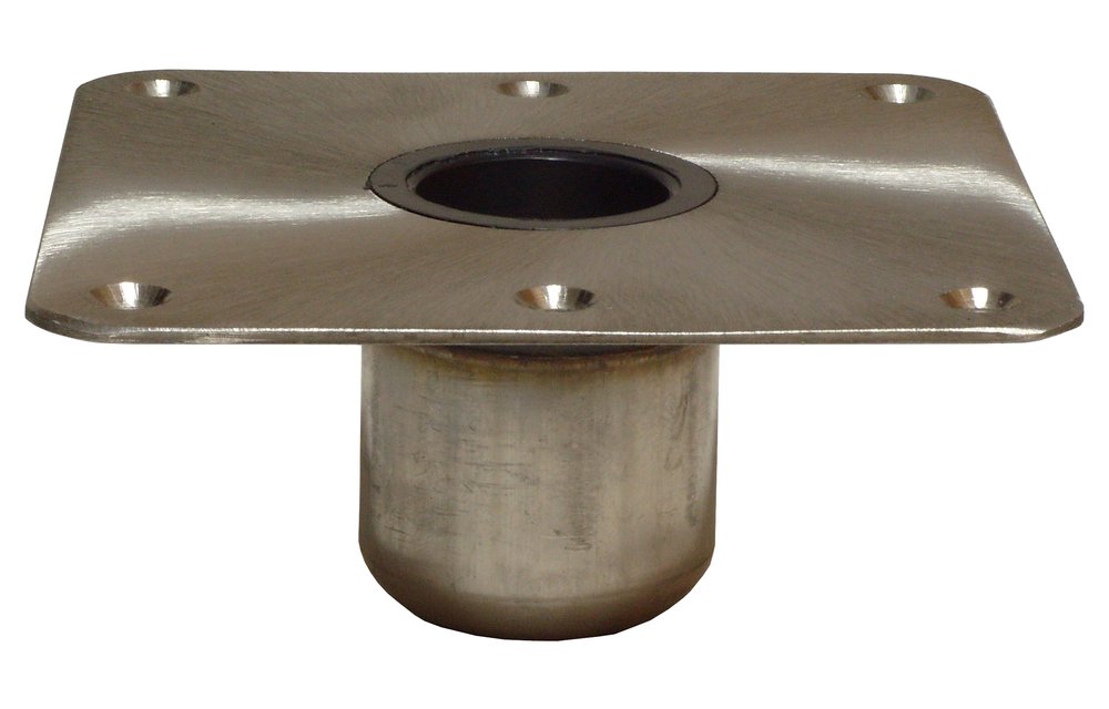 Allpa Spring-Lock serie RVS voet 7x7 (178x178mm) satin afgewerkt