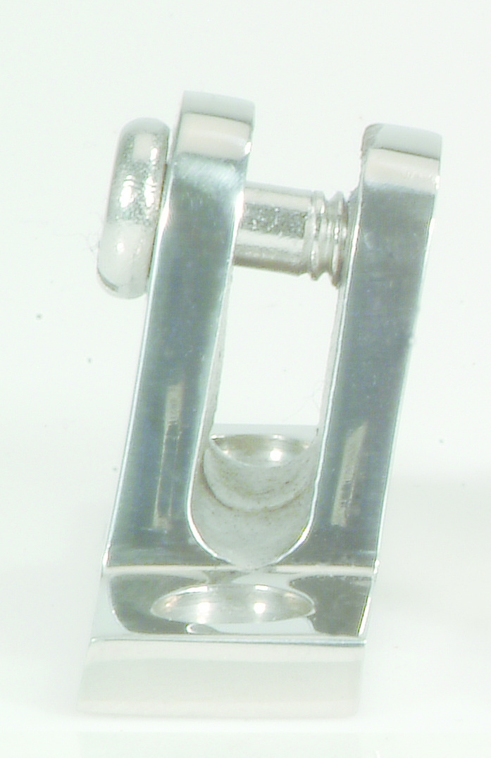 Allpa RVS Buiskap beslag zijmontage  voetplaat 51x22 25mm  schroefmaat Ø6 3mm