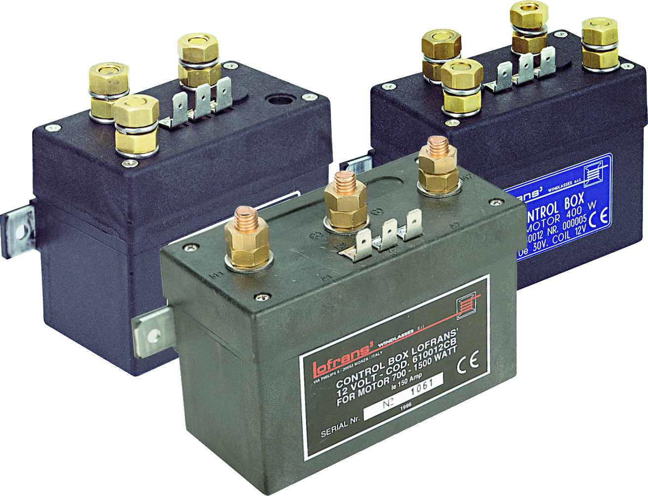 Lofrans Relaisbox 24V/150A  500-1700W  3-polig  waterdicht