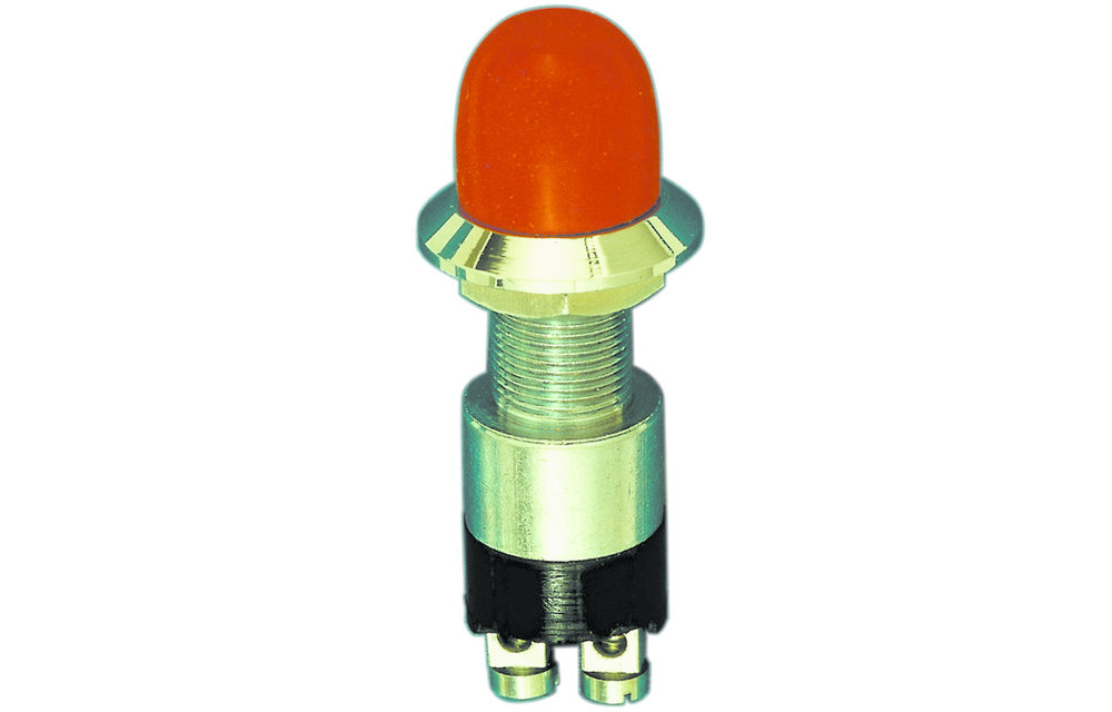 Allpa Messing-verchroomde druk (contact) schakelaar 30A boorgat Ø14mm rode knop (waterdicht)