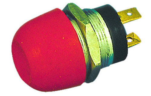Allpa Messing-verchroomde druk (onderbreek) schakelaar  20A  boorgat Ø21mm  rode knop (waterdicht)