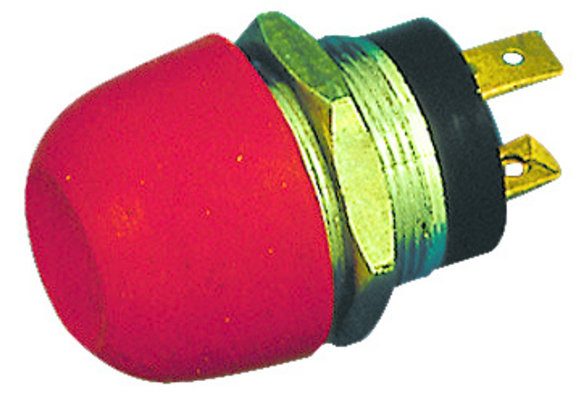 Allpa Messing-verchroomde druk (onderbreek) schakelaar  20A  boorgat Ø21mm  rode knop (waterdicht)