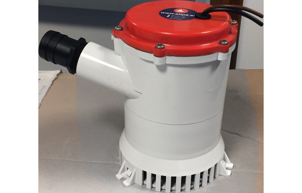 Allpa Heavy Duty bilgepomp 135l/min  12V  9.0A  Ø 32+38mm-slangaansluiting