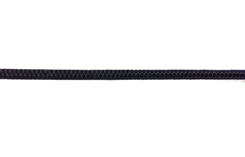 Allpa 16-Voudig gevlochten landvast met handgemaakte oogsplits 14mm zwart L=12Mtr