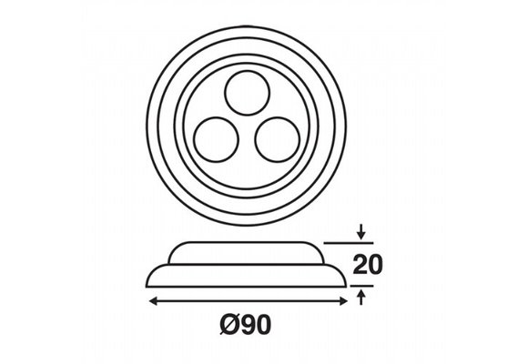 Batsystem Aquadisc 100 - LED wit - onderwaterverlichting