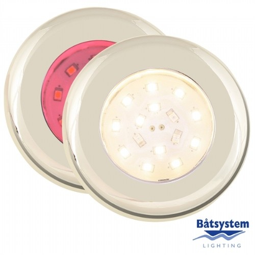 Båtsystem Nova LED Goud+sch - 8-30V-2W - Wit/Rood licht - Helder