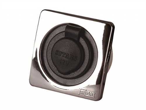 Båtsystem stopcontact - 20mm plug - chroom