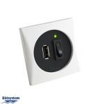 Båtsystem USB socket - lader - wit 5V/2A