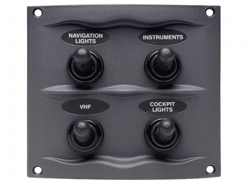 Bep Schakelpaneel - 4 Schakelaars - Spatwaterdicht