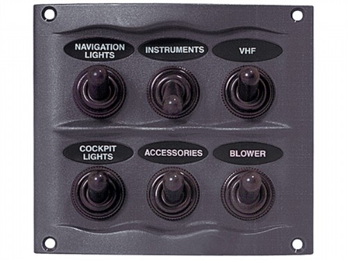 Bep Schakelpaneel - 6 Schakelaars - Spatwaterdicht