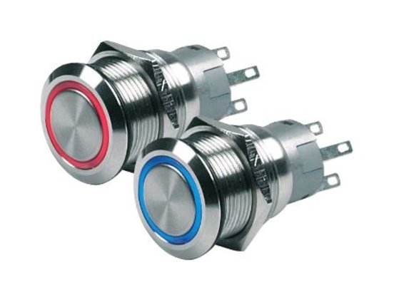 BEP buzzer en warninglight metaal 12v red led