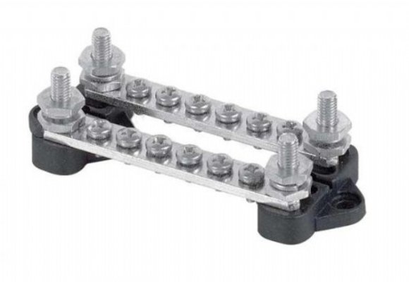 BEP dubbele aansluitstrip 2x6-vdg met cover - Blister