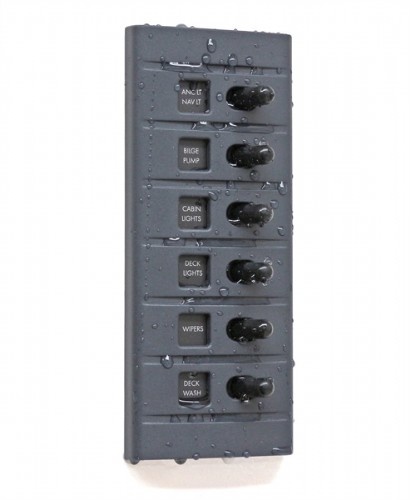 Connex Schakelpaneel - 6 schakelaars - met zekering en verlichting