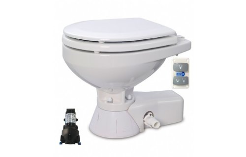 Jabsco Quiet Flush Stil Compact elektrisch toilet 24V | met spoelwaterpomp (37245-3094)