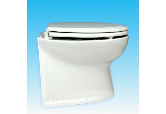 Jabsco De Luxe 14" elektrisch toilet 24V | recht met spoelwaterpomp (58280|1024)