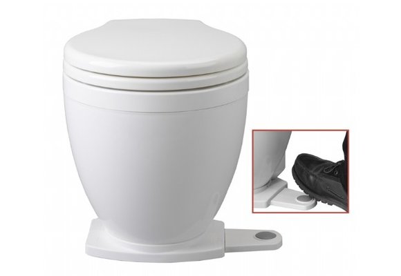 Jabsco Lite  Flush elektrisch toilet 12V met voetschakelaar bediening (58500-0012)