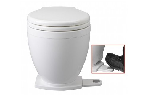 Jabsco LITE FLUSH elektrisch toilet 24V met voetschakelaar bediening (58500-0024)