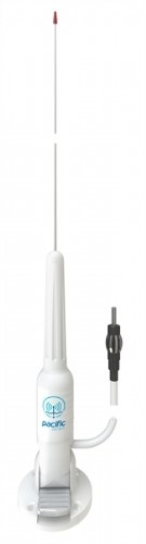 Pacific Aerials SeaMaster Classic - P6092 FM+AM 1 -0m RVS klapbare antenne+4m kabel