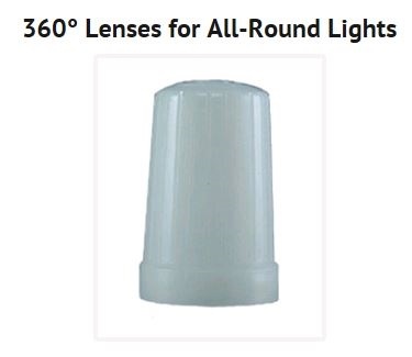 Perko 360º lens wit insteektoplicht