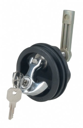 Perko Luiksluiting 19-60mm, Gepr. M/Slot Zwart, intrekbare schoot