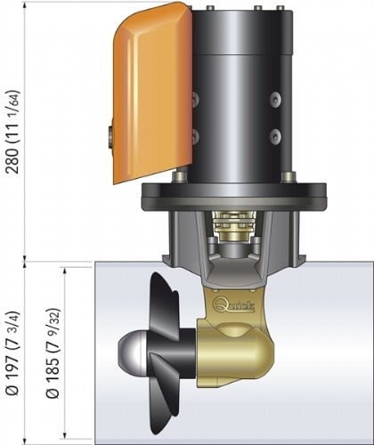 Quick boegschroef Single/75KG/24V/Ø 185mm