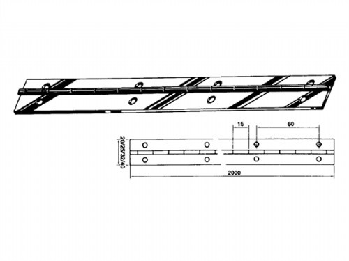 Roca pianoscharnier RVS