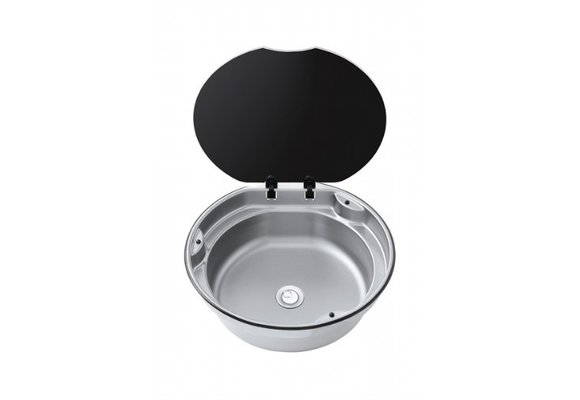 Ronde wasbak met afdekplaat