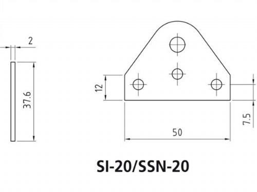 Uflex montagebeugel SI-20