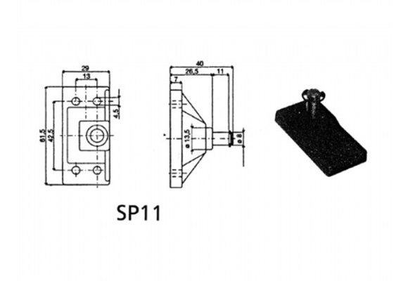 Uflex montagebeugel SP-11