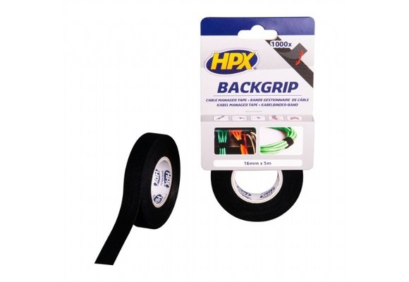 HPX Backgrip klittenband - zwart