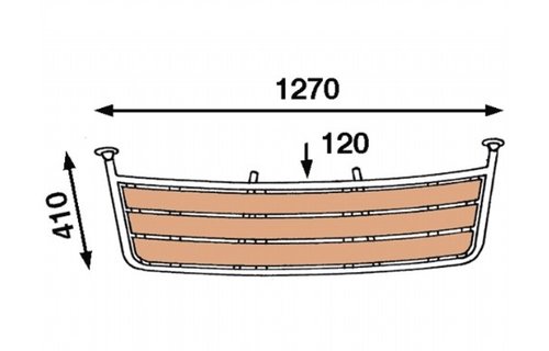 Rvs Zeilbootplatform 125x35cm PT1253530