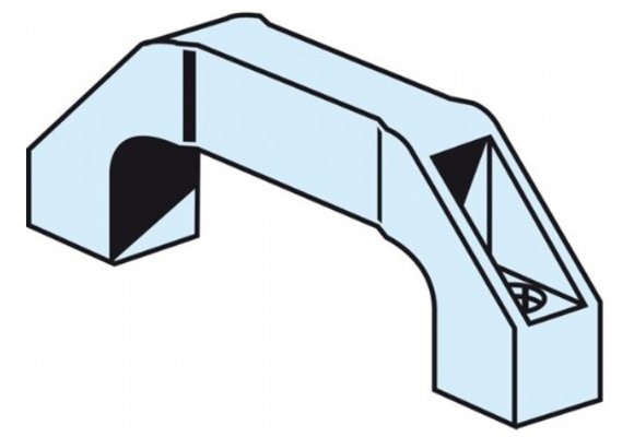 Kunststof Handgreep 141x42mm Zwart