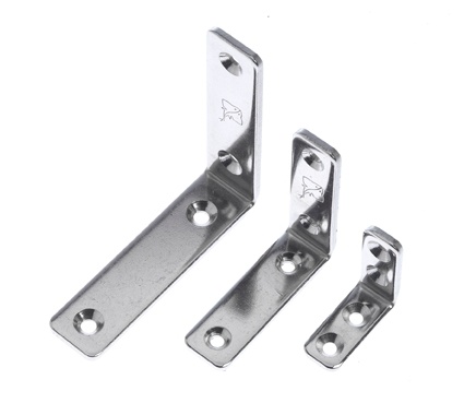 Haakse Bev. Beugel Rvs - 70x70x15mm