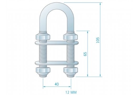 U Bout 8 Mm Rvs 35 X 70 Mm