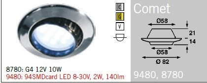 Friligth Comet SMD LED - wit - met schakelaar