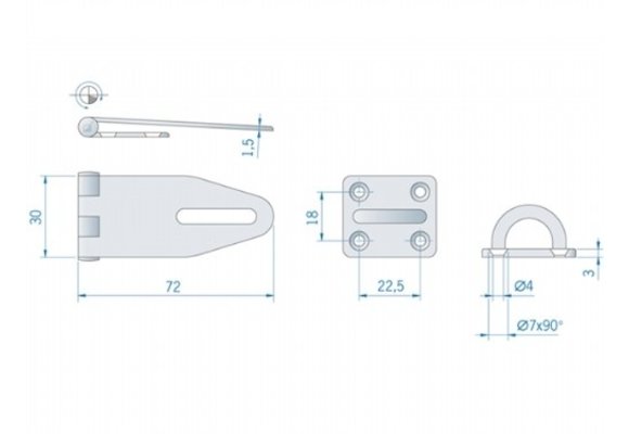 Overval Extra Zwaar 72 X 30 Rvs