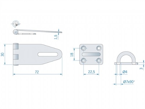 Overval Extra Zwaar 72 X 30 Rvs