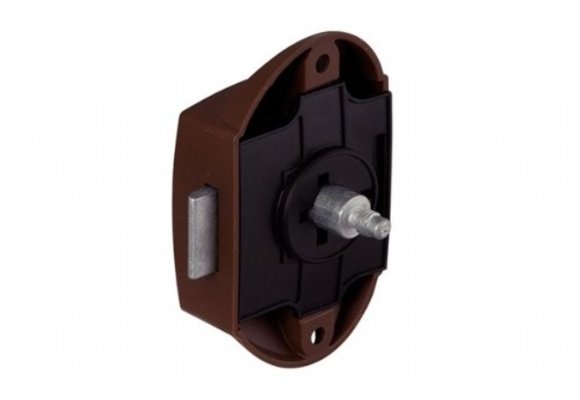 Slot - Bruin Chroom kunststof huis 75x45mm