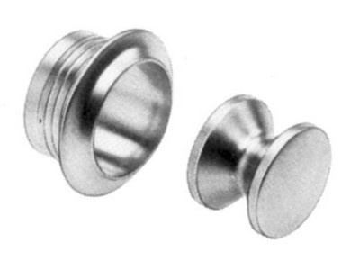 Grote knop - verchroomd messing