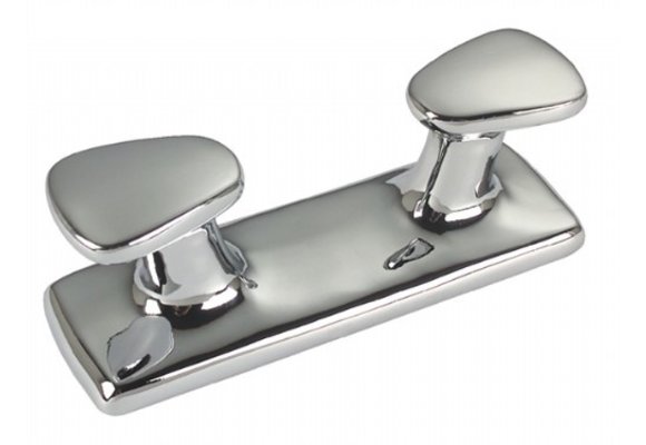 Dubbele Bolder - Messing Verchroomd - L=160