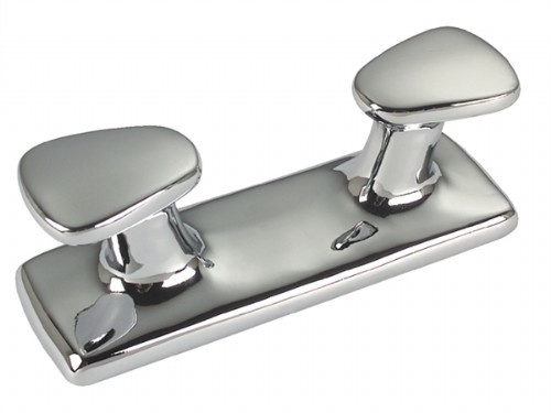 Dubbele Bolder - Messing Verchroomd - L=160