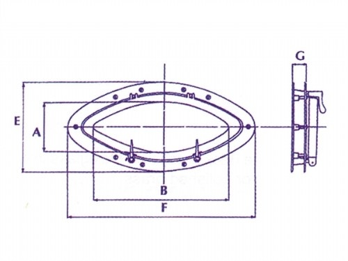 Ovale Patrijspoort - Messing Gepolijst